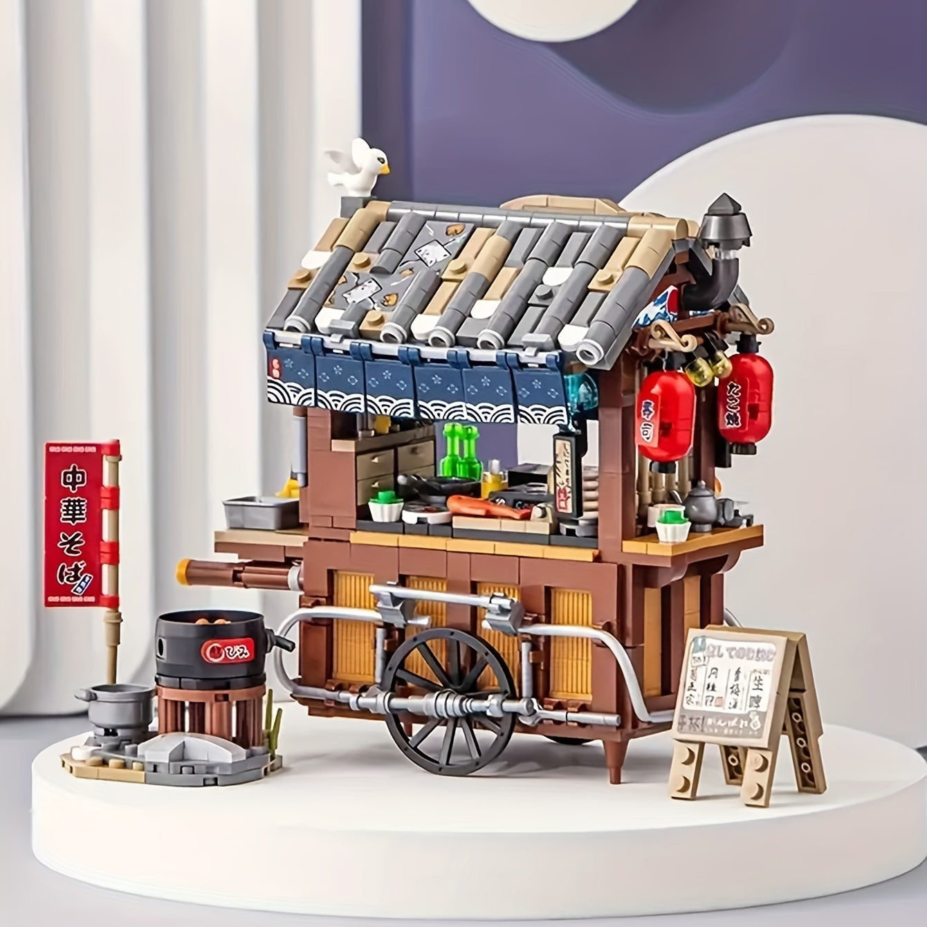 Fashion Gourmet Street View Teppanyaki Shop Mini Building Blocks, Birthday Gifts, Christmas Gifts, To Improve Hands-on Ability, Educational Toys