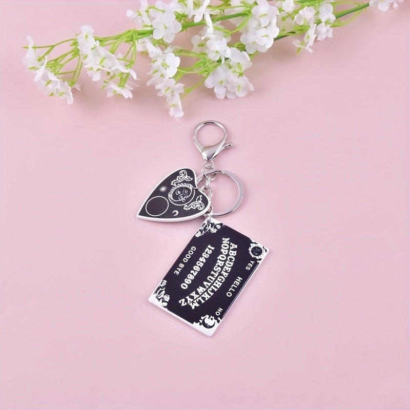 1 Pc Card Heart Keychain Acrylic Horoscope Key Ring Purse Bag Backpack Car Key Charm For Women