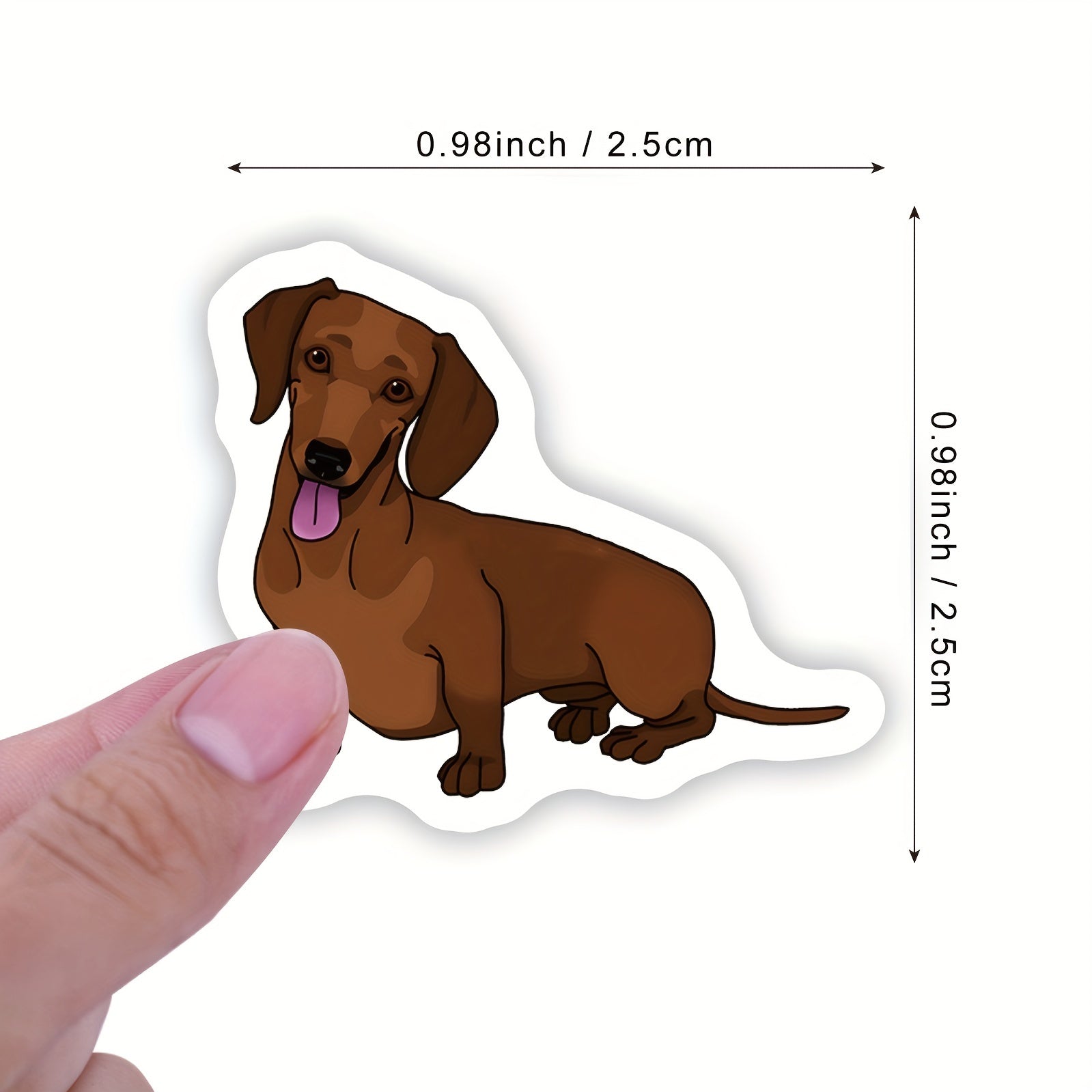 500pcs Dachshund Stickers, Cartoon Vinyl Stickers For Laptop Water Bottle Bike Car Scrapbook Cup Bike Helmet Phone Tablet, Trendy Dog Stickers Roll Easter gift Christmas Halloween Gift