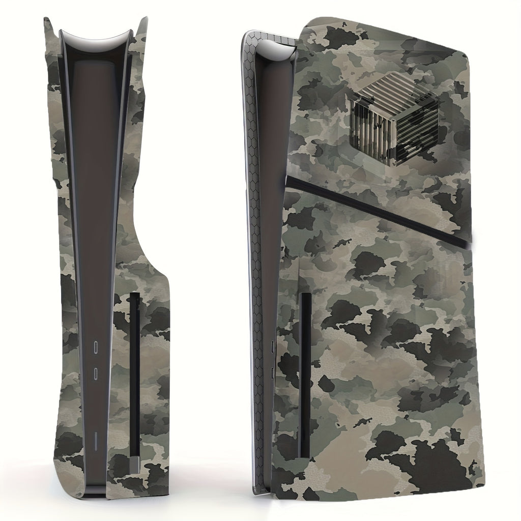 PS5 Slim Hard Shell Cover - Shockproof Face & Side Plates for Disc Edition, Premium ABS Replacement Panels, Black - Compatible with PlayStation 5 Console