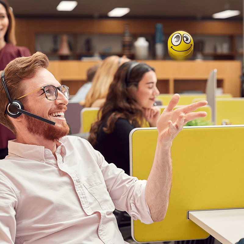 12pcs, Random Style Face Stress Balls (2.5"), Squeeze Stress Balls, Fidget Toys, Funny Foam Balls, Hand Wrist Finger Exercise Supplies, Squeeze Supplies