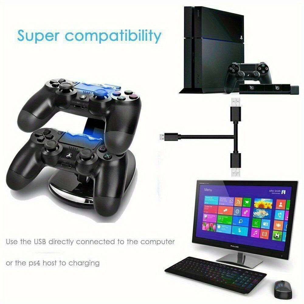 For Sony PlayStation 4 PS4 Controller Charger Dual USB PS4 Charging Dock Station Fast Charging