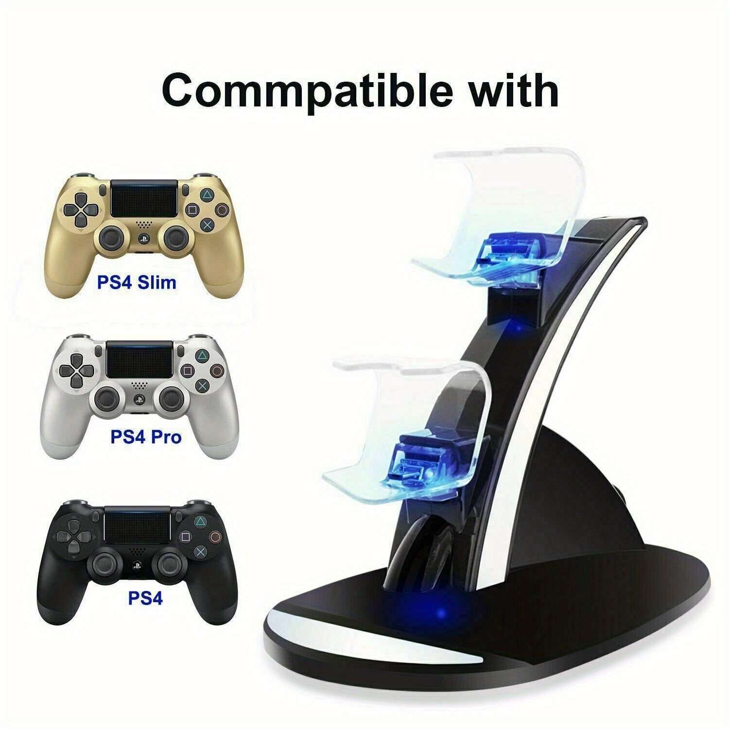 For Sony PlayStation 4 PS4 Controller Charger Dual USB PS4 Charging Dock Station Fast Charging