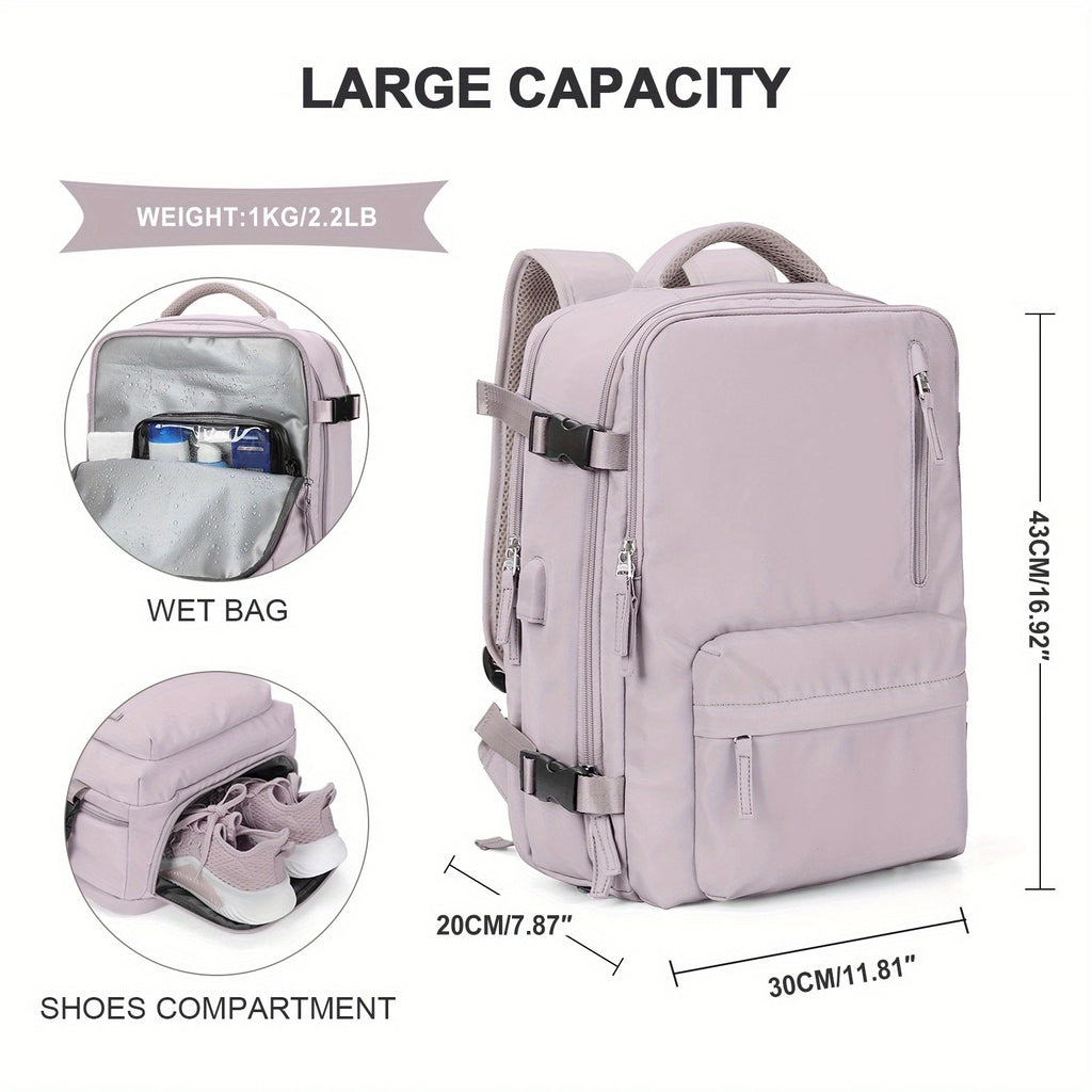 COOFAY Airline-Approved Large Travel Backpack for Men & Women - Durable Nylon, Multi-Compartment with Laptop Sleeve, Adjustable Straps, Ideal for Business & Gym Use, Business Backpack|Sleek Casual Design|Practical Design, Bac