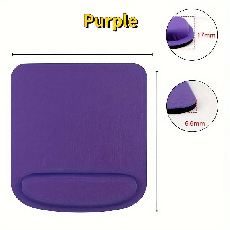 1 Multicolor Ergonomic PC Mouse Pad with Hand Rest - Esport Gaming Mousepad, Solid Color Mice Mat, Comfortable Support, Non-Slip Base, Gift Idea for Birthday, Valentines, Easter, Boyfriends, Girlfriends