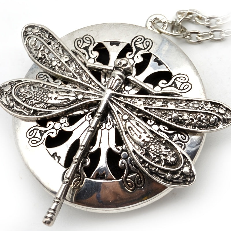 1 Pc Dragonfly Essential Oil Pendant Necklace For Mama's Mother's Day Gift Vintage Dragonfly Locket