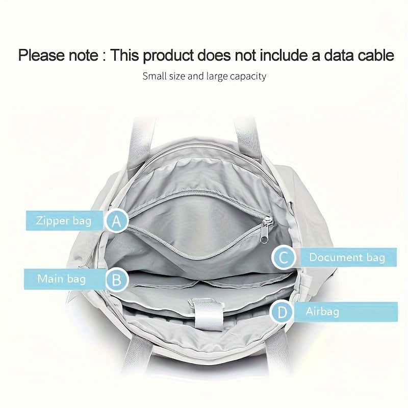 Adjustable Strap Laptop Backpack - Durable Nylon, Zipper Closure, Multiple Compartments, Casual Style, High School Backpack, Casual Backpack | Adjustable Strap Bag | Zippered Backpack