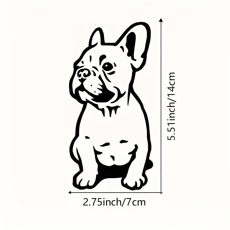 1pc/2pcs/4pcs Adorable French Bulldog Vinyl Decals - Perfect for Car, Laptop, and Bumper Decoration