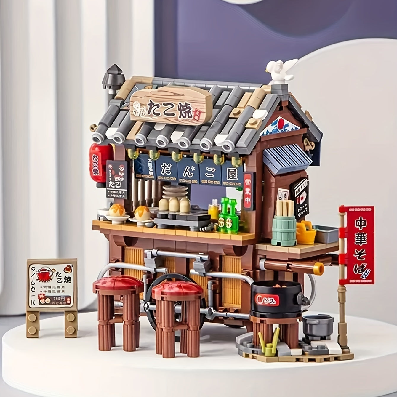 Fashion Gourmet Street View Teppanyaki Shop Mini Building Blocks, Birthday Gifts, Christmas Gifts, To Improve Hands-on Ability, Educational Toys