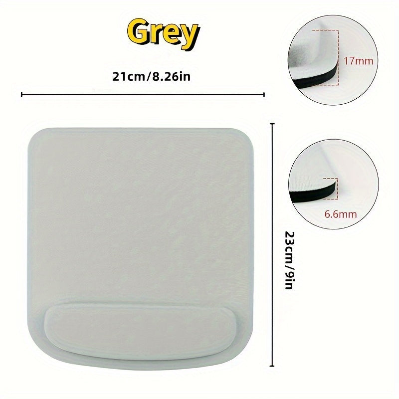 1 Multicolor Ergonomic PC Mouse Pad with Hand Rest - Esport Gaming Mousepad, Solid Color Mice Mat, Comfortable Support, Non-Slip Base, Gift Idea for Birthday, Valentines, Easter, Boyfriends, Girlfriends