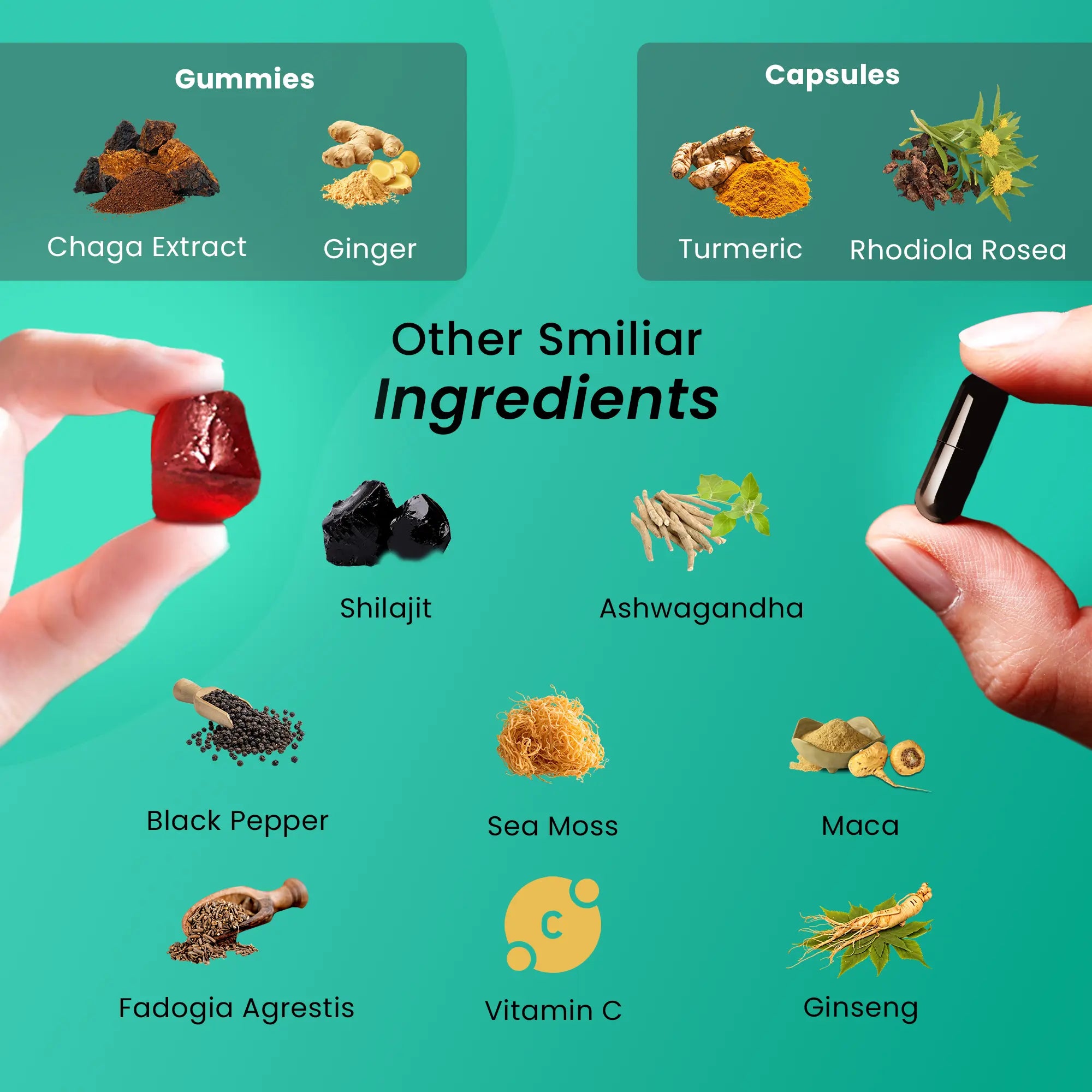 BeepWell Shilajit Capsules 16,000MG – High Strength Daily Blend with Ashwagandha, Sea Moss, Maca & Fulvic Acid – 60 Vegan Capsules for Vitality & Balance