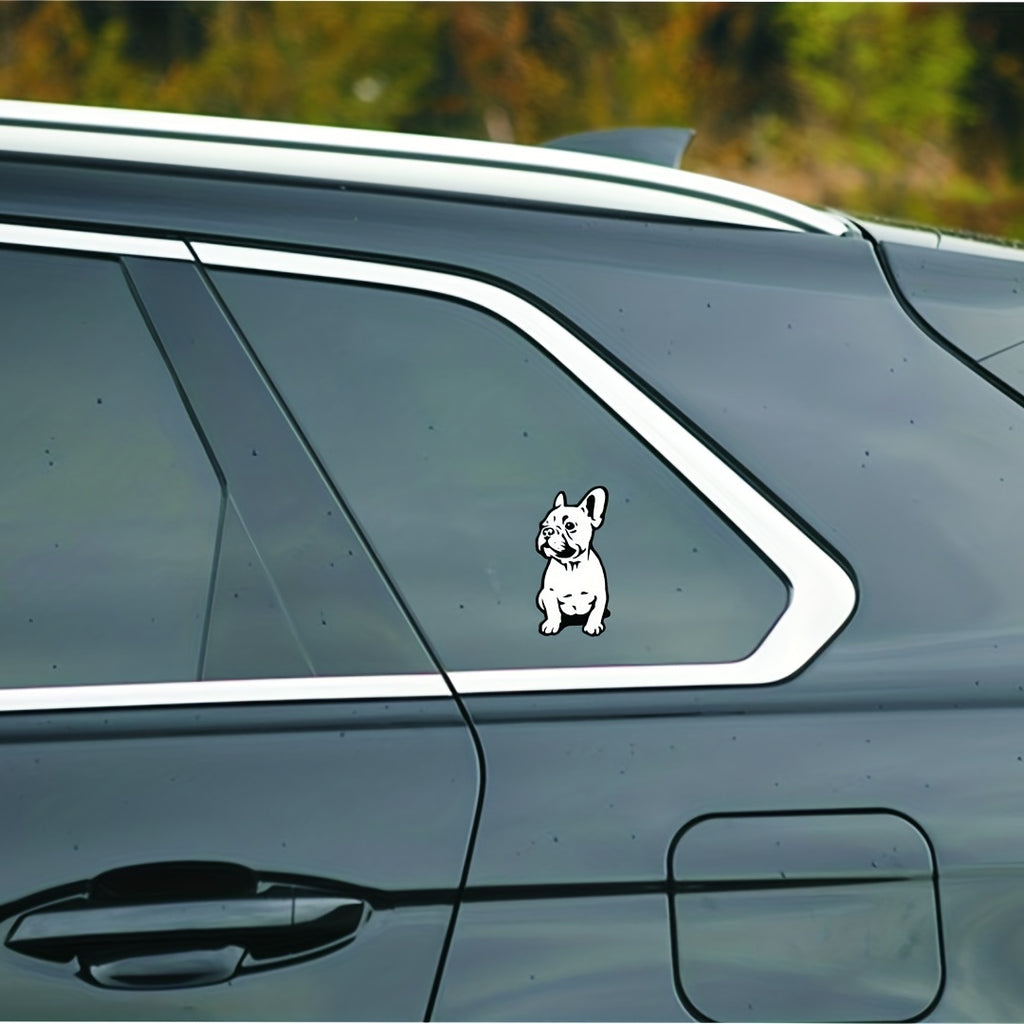 1pc/2pcs/4pcs Adorable French Bulldog Vinyl Decals - Perfect for Car, Laptop, and Bumper Decoration