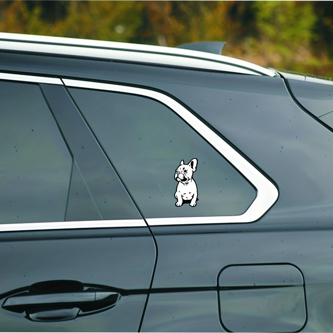 1pc/2pcs/4pcs Adorable French Bulldog Vinyl Decals - Perfect for Car, Laptop, and Bumper Decoration