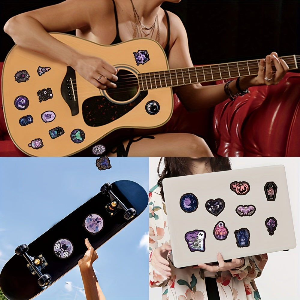 60pcs Halloween Ghost Stickers Halloween Decorations Vinyl Stickers For Teen Adults Halloween Holiday Party Favors Crafts Gifts For Water Bottle, Computer, Notebook, Luggage, Phone, Laptop Bike Skateboard