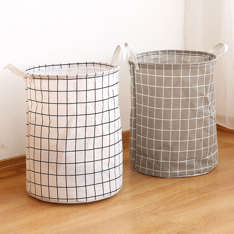 Laundry Basket, Round Dirty Clothes Hamper, Portable Storage Bucket, 1 pc