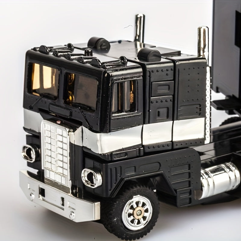 Kids Car Robot Toys Modal, Could Transform From Tractor Trailer To Robot, Black Edition, Reproduction Of 80s Version Collective Toys Gift Set For Fan