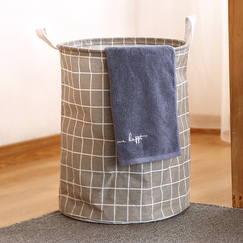 Laundry Basket, Round Dirty Clothes Hamper, Portable Storage Bucket, 1 pc