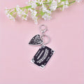 1 Pc Card Heart Keychain Acrylic Horoscope Key Ring Purse Bag Backpack Car Key Charm For Women