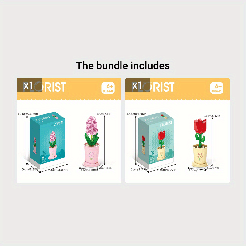 Succulent Plants Building Blocks, Potted Flower Bouquets, Eternal Ornaments, Educational Diy Making Assembled Toys For Girls Easter Gift