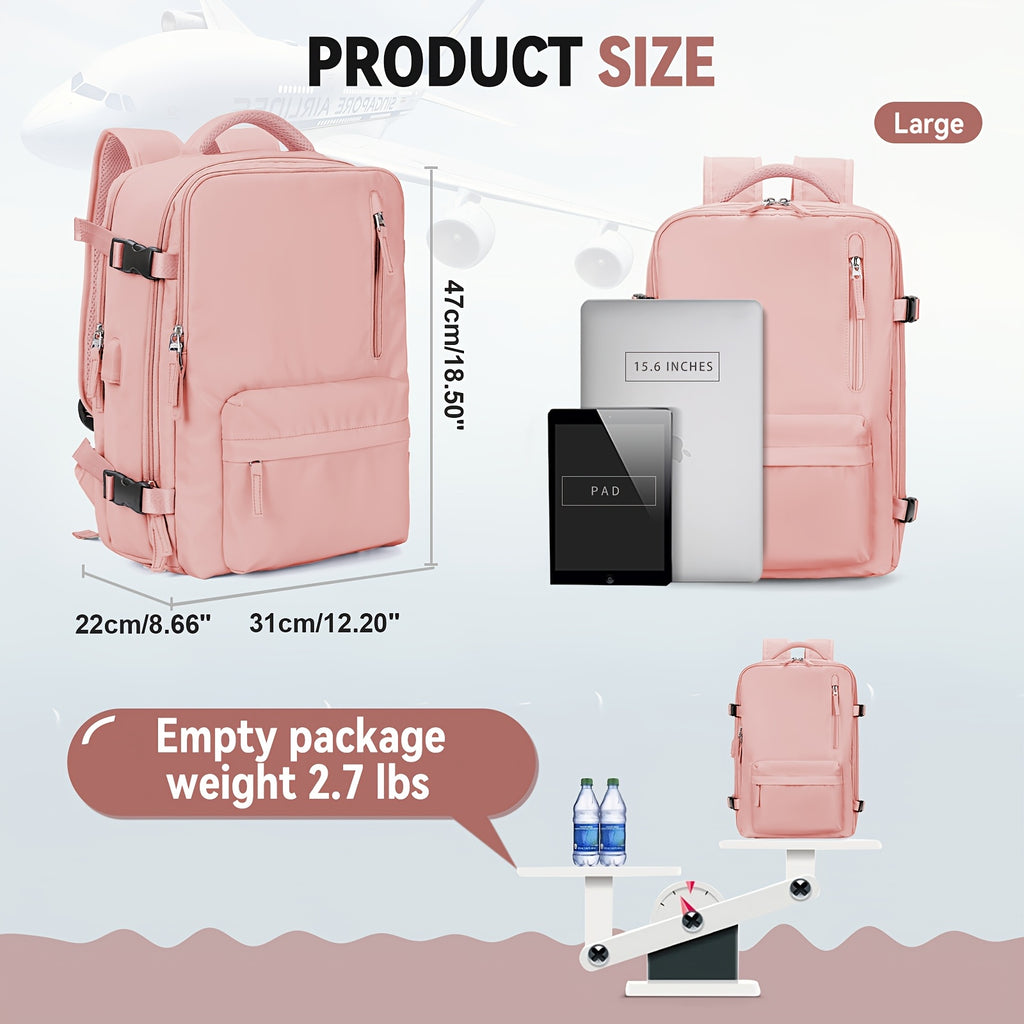 COOFAY Airline-Approved Large Travel Backpack for Men & Women - Durable Nylon, Multi-Compartment with Laptop Sleeve, Adjustable Straps, Ideal for Business & Gym Use, Business Backpack|Sleek Casual Design|Practical Design, Bac