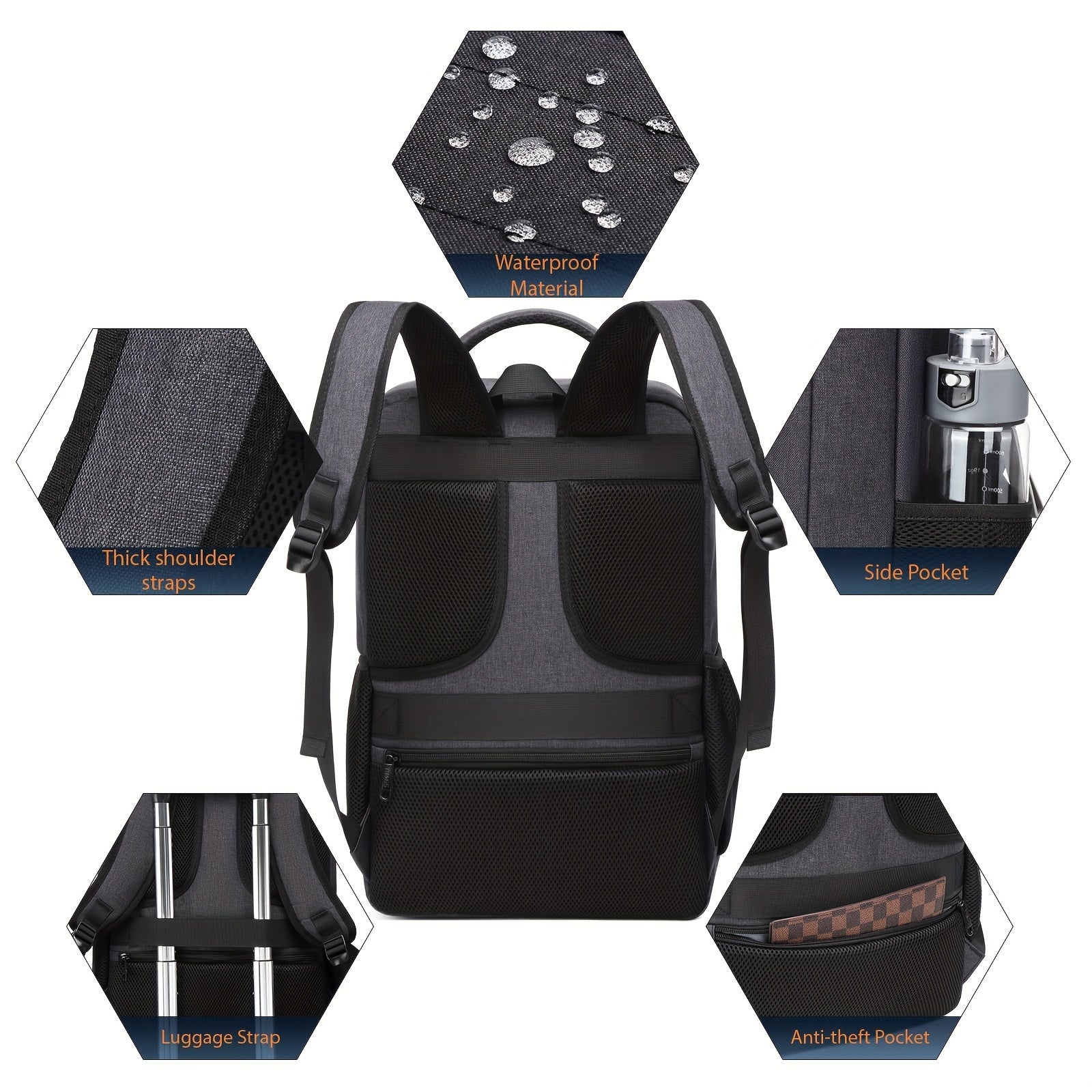 PlayStation 5 Compatible Travel Backpack, Large Capacity Gaming Console Carrying Case for Sony PS5, Durable Polyester Storage Bag with Pockets for Headset, Game Discs, Controllers, Monitor, Charger & Accessories - Ideal Gift