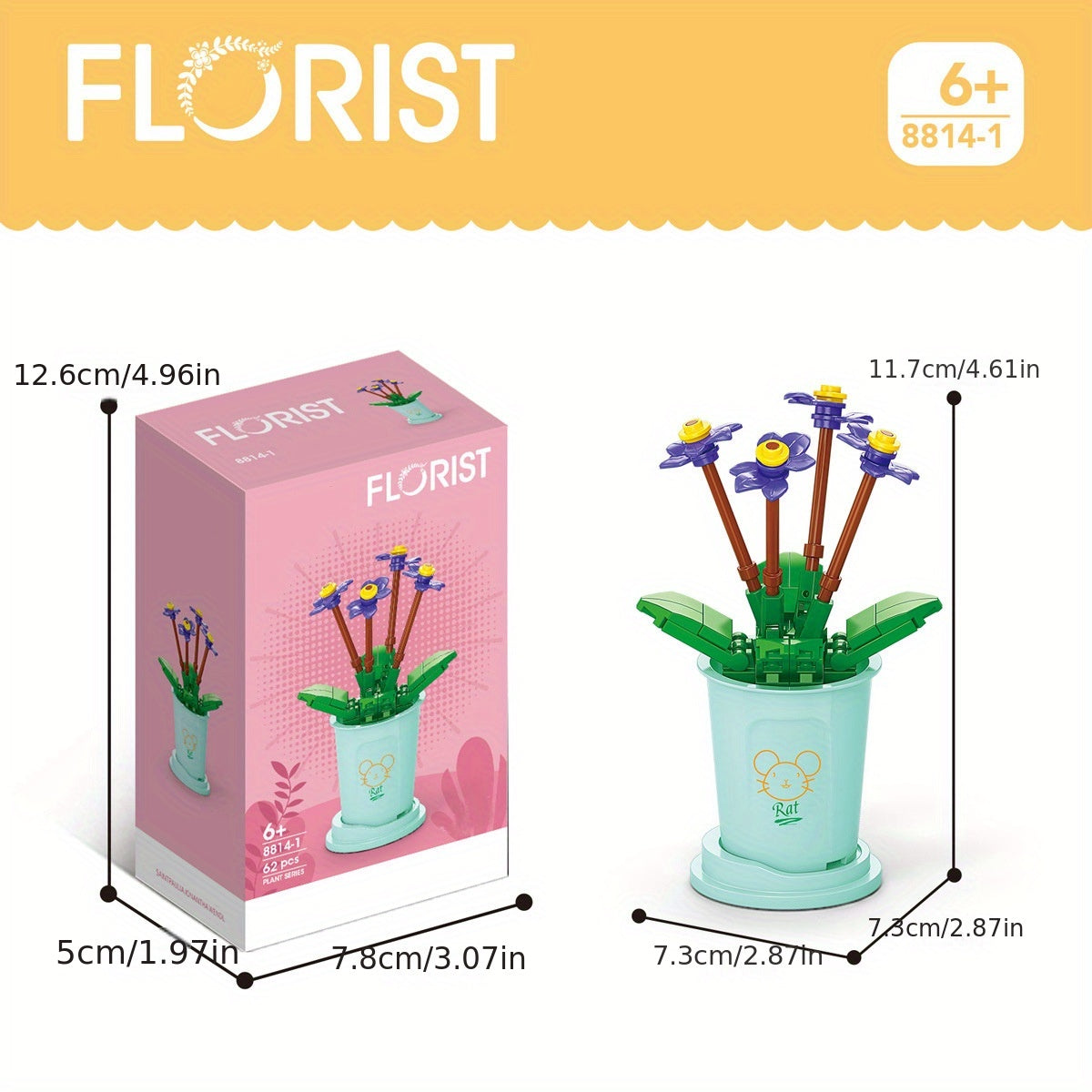 Succulent Plants Building Blocks, Potted Flower Bouquets, Eternal Ornaments, Educational Diy Making Assembled Toys For Girls Easter Gift