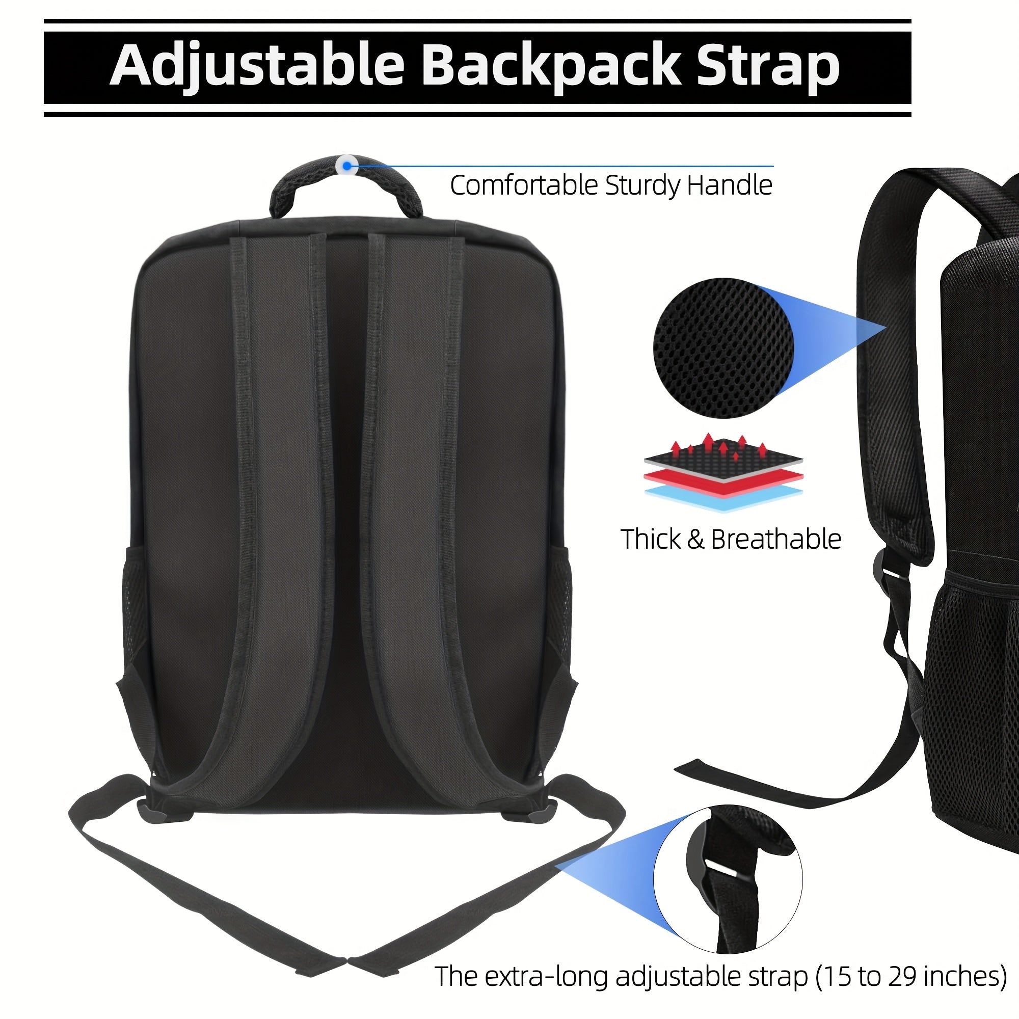 Gaming Backpack for PS5, Protective Travel Carrying Case Bag Compatible with Playstation 5 Console Game Storage Bag with Multiple Pockets for PS5 Disc/Game Cards/Laptop Tech Gifts for Men, Backpack