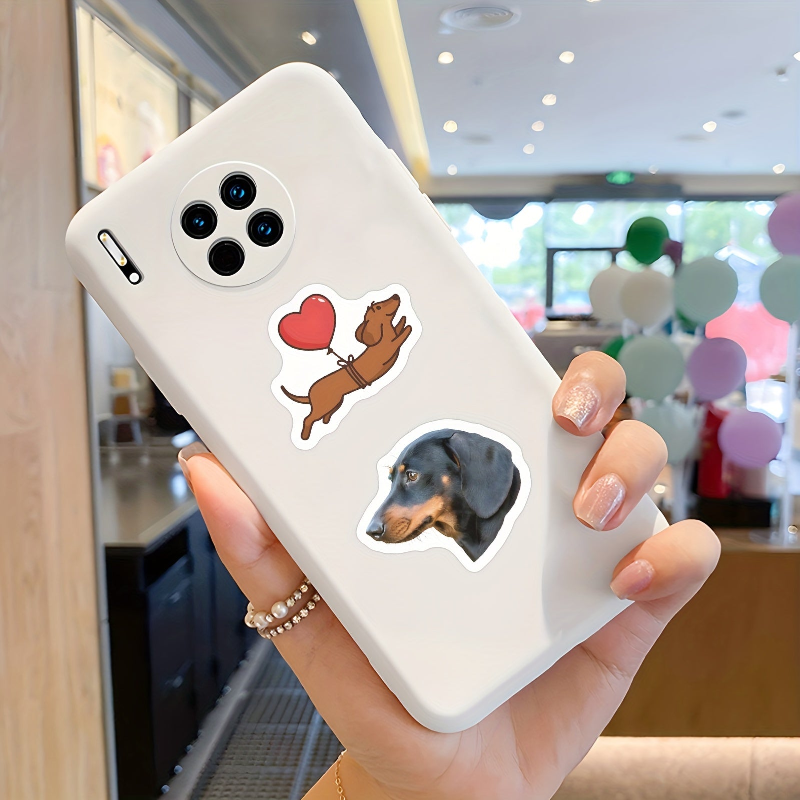 500pcs Dachshund Stickers, Cartoon Vinyl Stickers For Laptop Water Bottle Bike Car Scrapbook Cup Bike Helmet Phone Tablet, Trendy Dog Stickers Roll Easter gift Christmas Halloween Gift