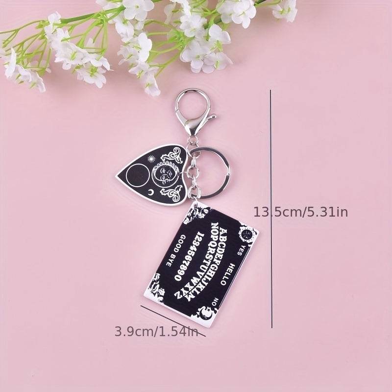 1 Pc Card Heart Keychain Acrylic Horoscope Key Ring Purse Bag Backpack Car Key Charm For Women