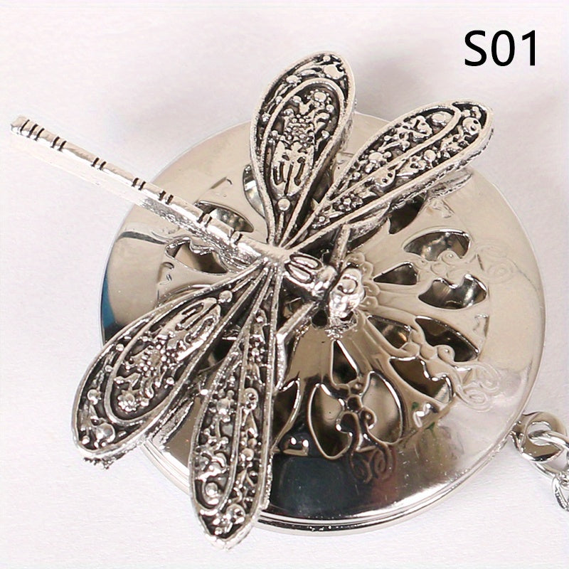 1 Pc Dragonfly Essential Oil Pendant Necklace For Mama's Mother's Day Gift Vintage Dragonfly Locket