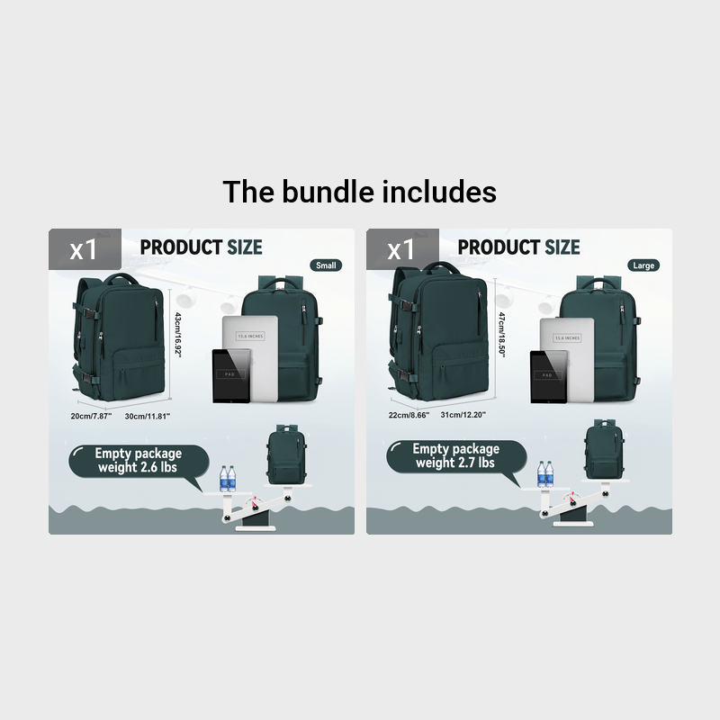 COOFAY Airline-Approved Large Travel Backpack for Men & Women - Durable Nylon, Multi-Compartment with Laptop Sleeve, Adjustable Straps, Ideal for Business & Gym Use, Business Backpack|Sleek Casual Design|Practical Design, Bac