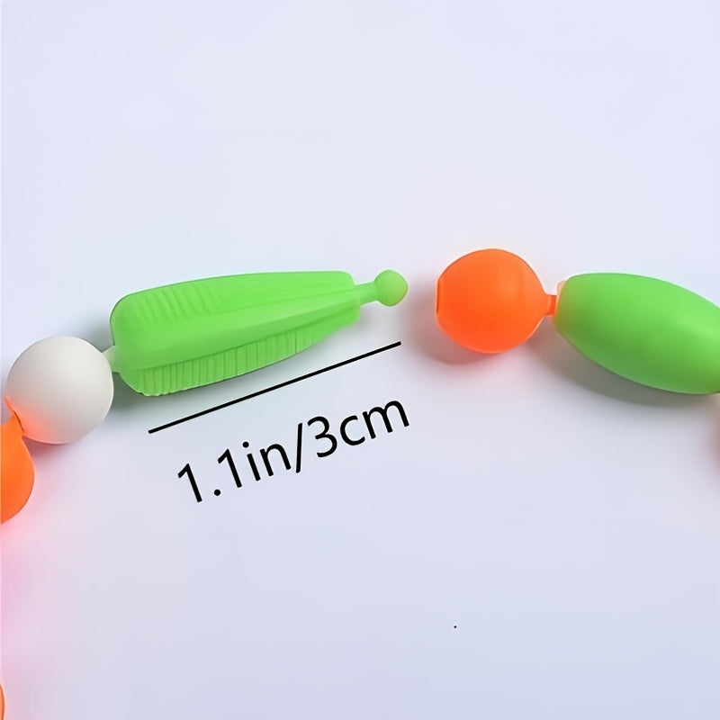 370pcs/set Cordless String Beads Children's DIY Educational Splicing Toys for Popper Beaded Bracelet Necklace Halloween Christmas Gift