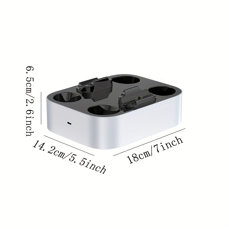 Dual Controller Charging Station for Playstation 5 & DualSense Edge Controller | Fast Charging Dock Stand with Cable, USB Powered, Plastic Material, Compatible with Dualsense Edge Controller