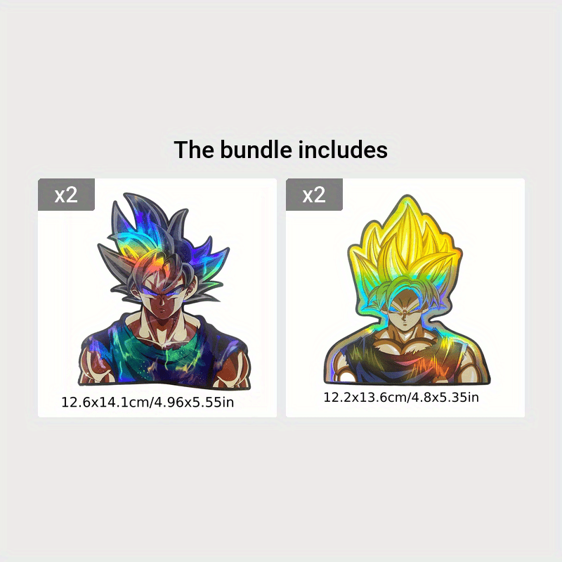 Anime Holographic Stickers Car Stickers Decals Peeker Decal Waterproof Stickers For Cars Auto Motorcycle Laptop Trunk Bumper Accessories