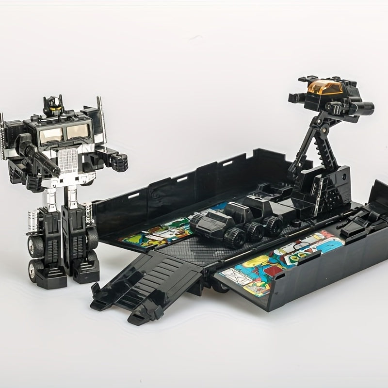 Kids Car Robot Toys Modal, Could Transform From Tractor Trailer To Robot, Black Edition, Reproduction Of 80s Version Collective Toys Gift Set For Fan