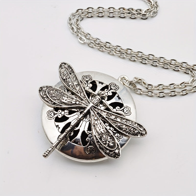 1 Pc Dragonfly Essential Oil Pendant Necklace For Mama's Mother's Day Gift Vintage Dragonfly Locket