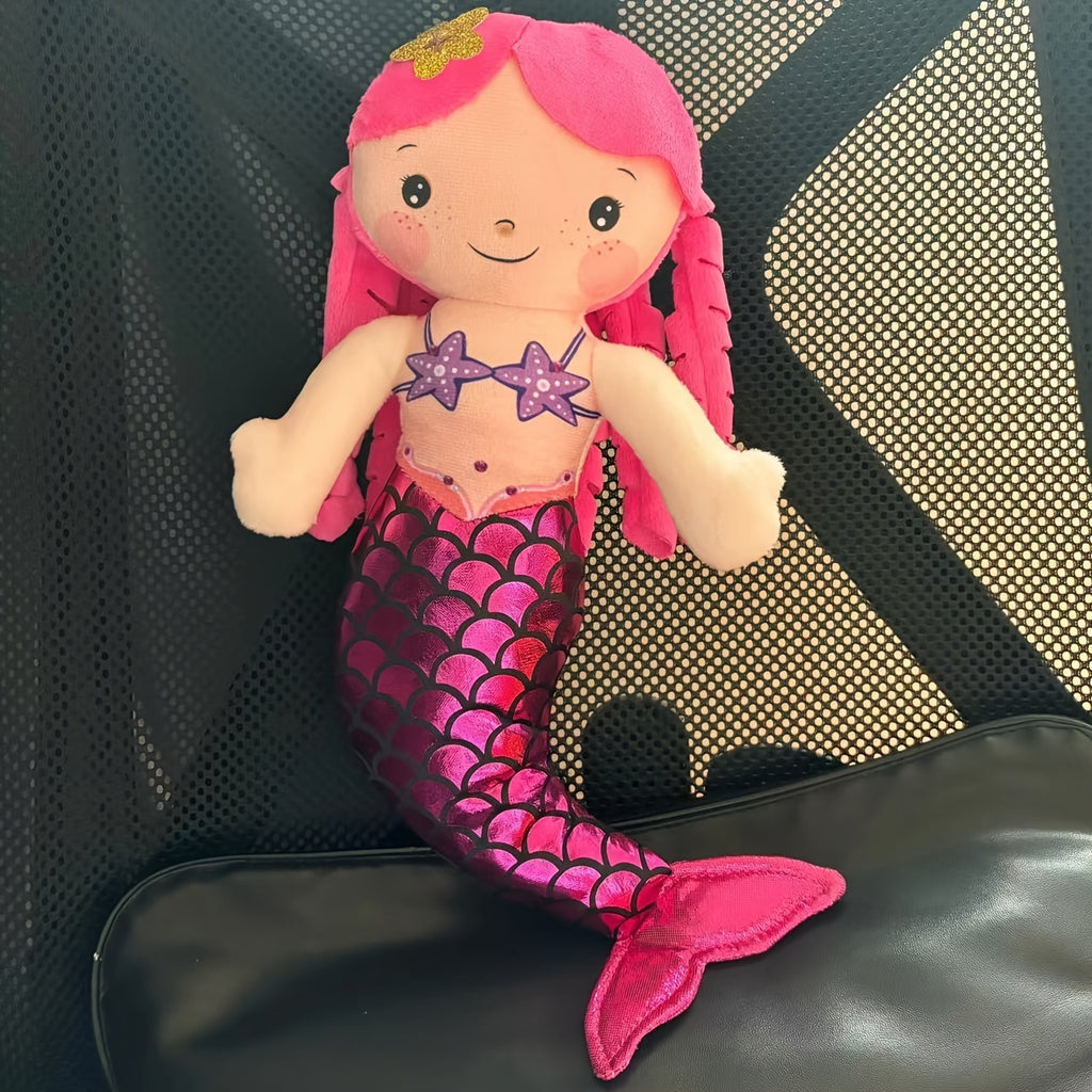 1pc 30CM/11.8IN Cute Mermaid Plush Doll, Mermaid Soft Plush Doll Filled With Animals Plush Toys, For Children Marine Creatures Children's Play Gift, Birthday Presents And Christmas Presents