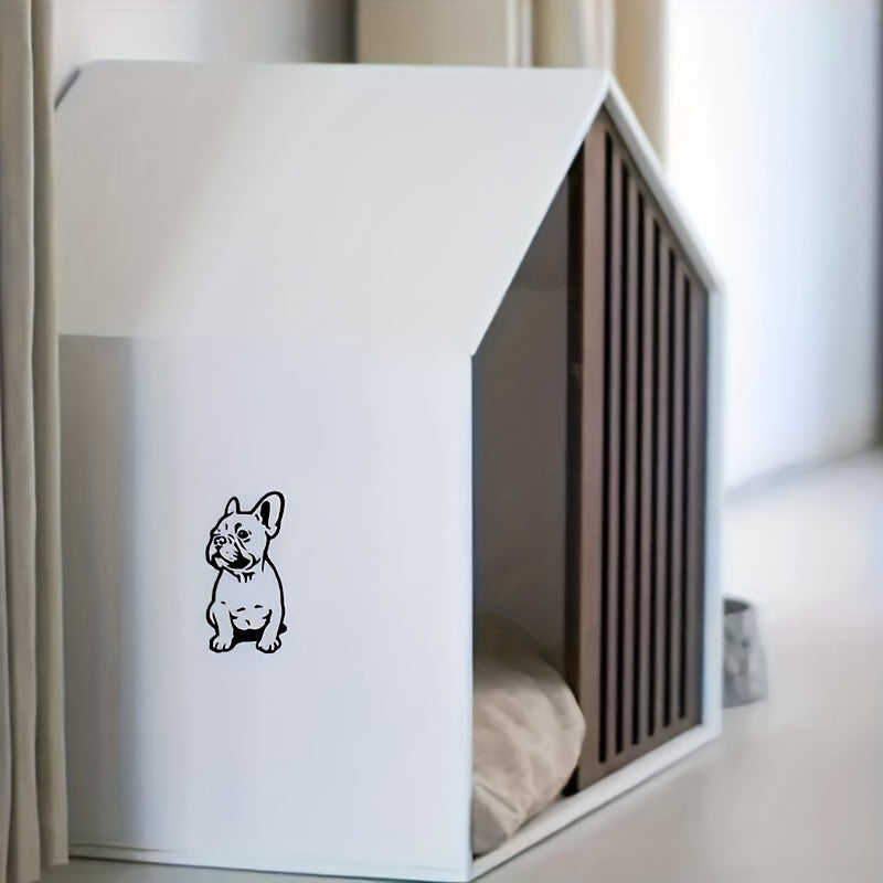 1pc/2pcs/4pcs Adorable French Bulldog Vinyl Decals - Perfect for Car, Laptop, and Bumper Decoration