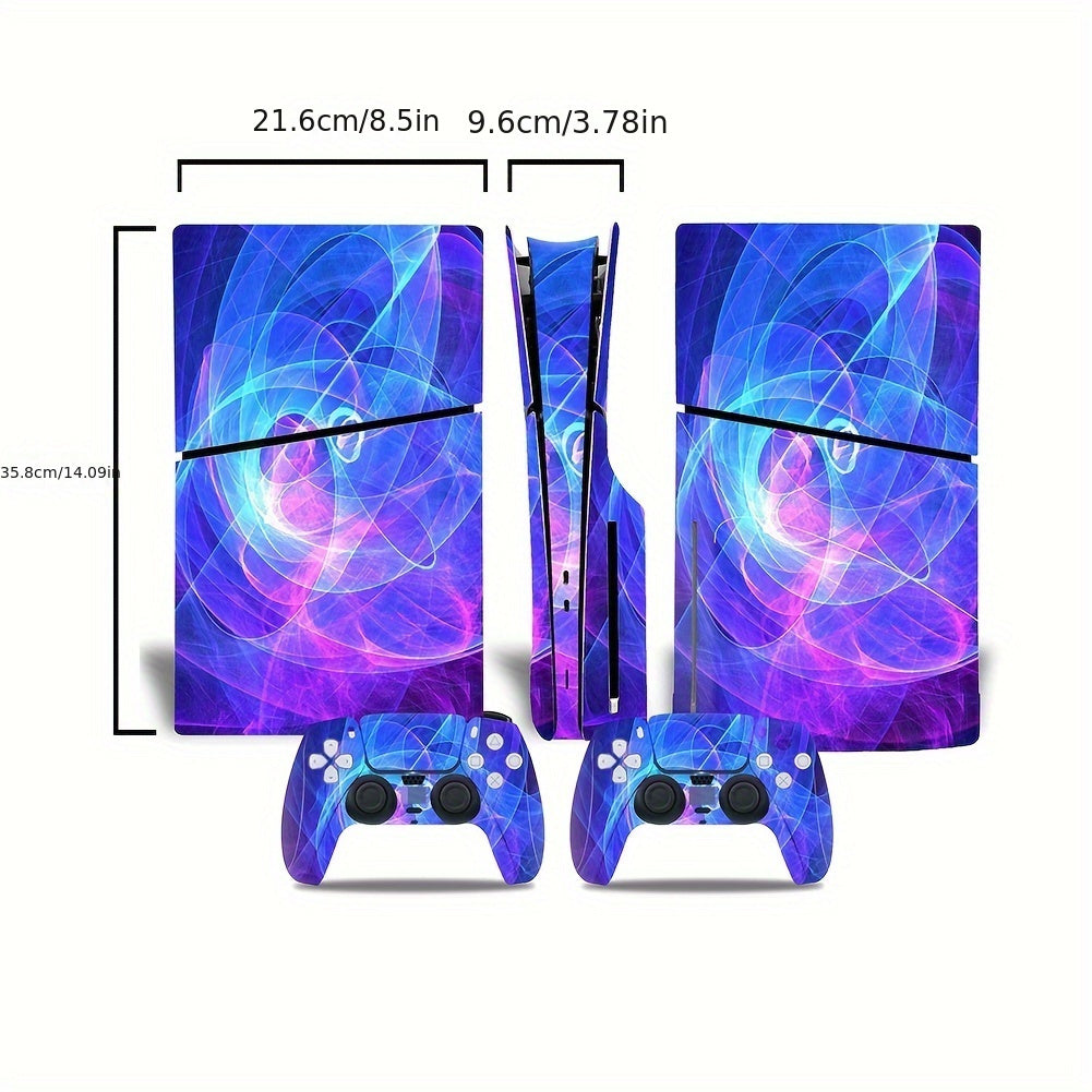 PS5 Slim Disc Drive Edition Gaming Console Sticker - Vibrant Skin for PlayStation 5 - PVC Material