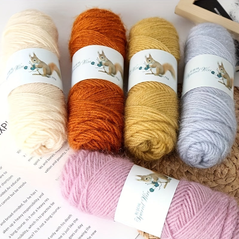 6pcs Solid Color Soft Yarn For Knitting And Crocheting Sweater, Shawl, Scarf, 2.65oz/pc