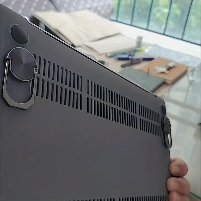 Mini Portable Invisible Metal Laptop Stand Holder with Adjustable Heightening Cooling Rack Support and Folding Base for Universal Notebook