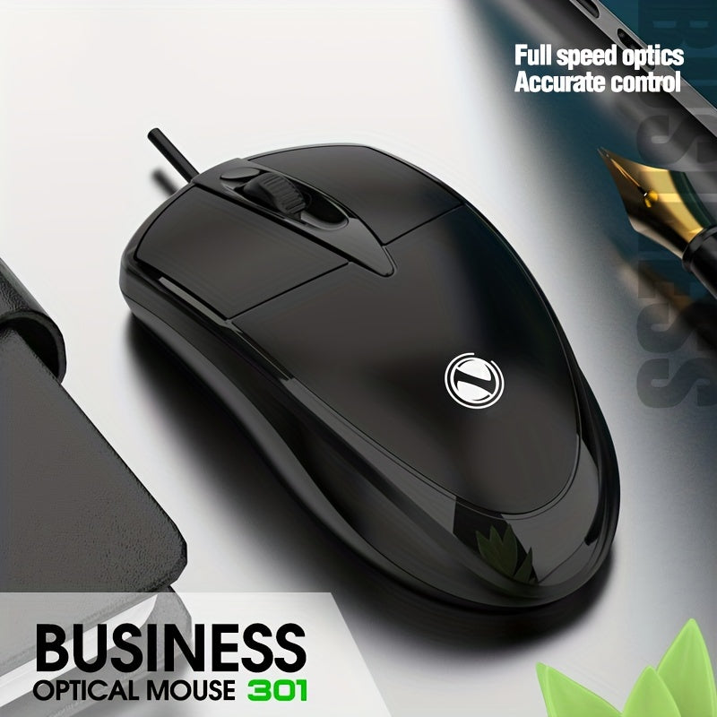 301 Wired Mouse Office Gaming Desktop Computer Laptop Business Mouse USB Optical Mouse