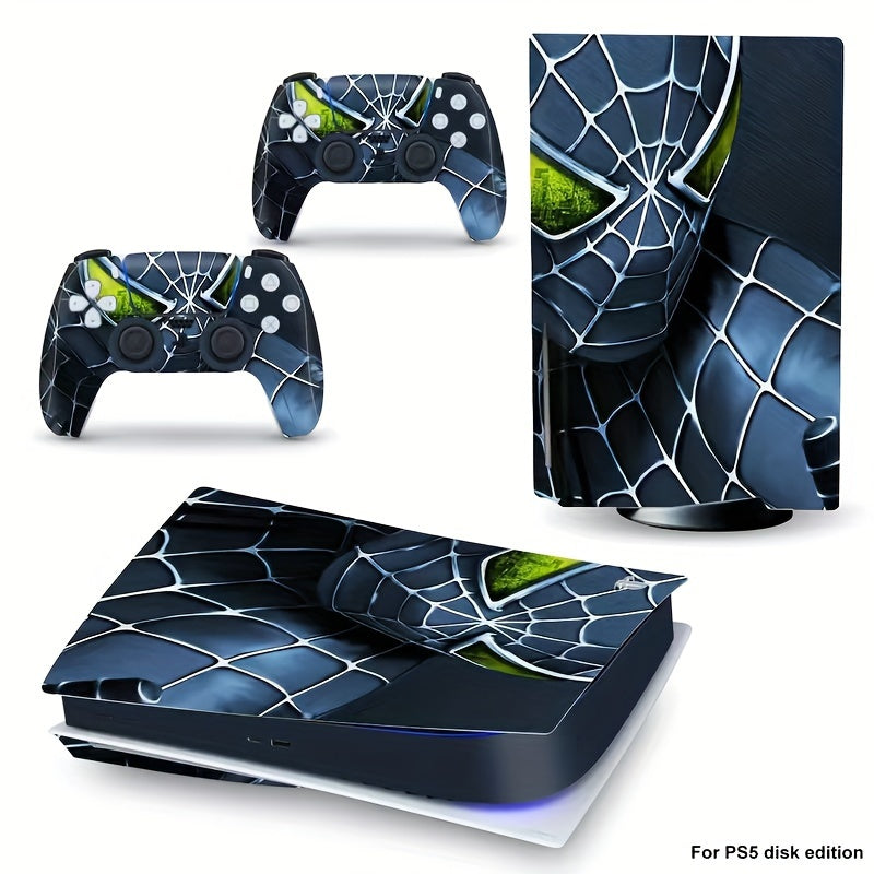 Spider-Man Themed PlayStation 5 Console & Controller Skin Set - Premium Vinyl, Waterproof & Dustproof with Scratch Protection - Eye-Catching Design by UME