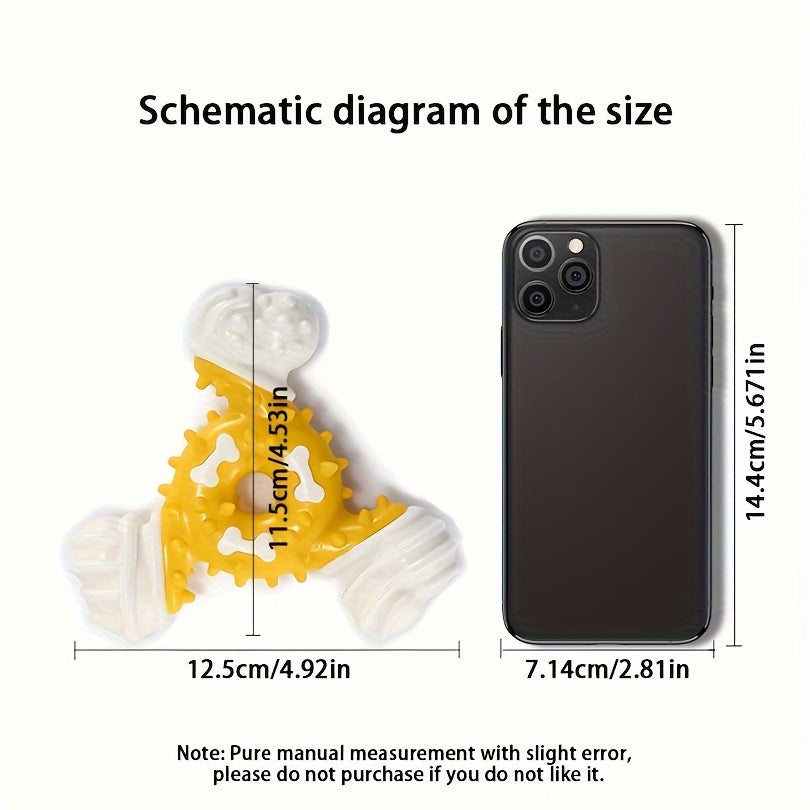 Durable Dog Chew Toy for Teeth Cleaning - Bite-Resistant Nylon Dental Stick with Interactive Puzzle Design, Ideal for Small to Medium Breeds, Promotes Healthy Chewing and Play, Dog Toys for Aggressive Chewers