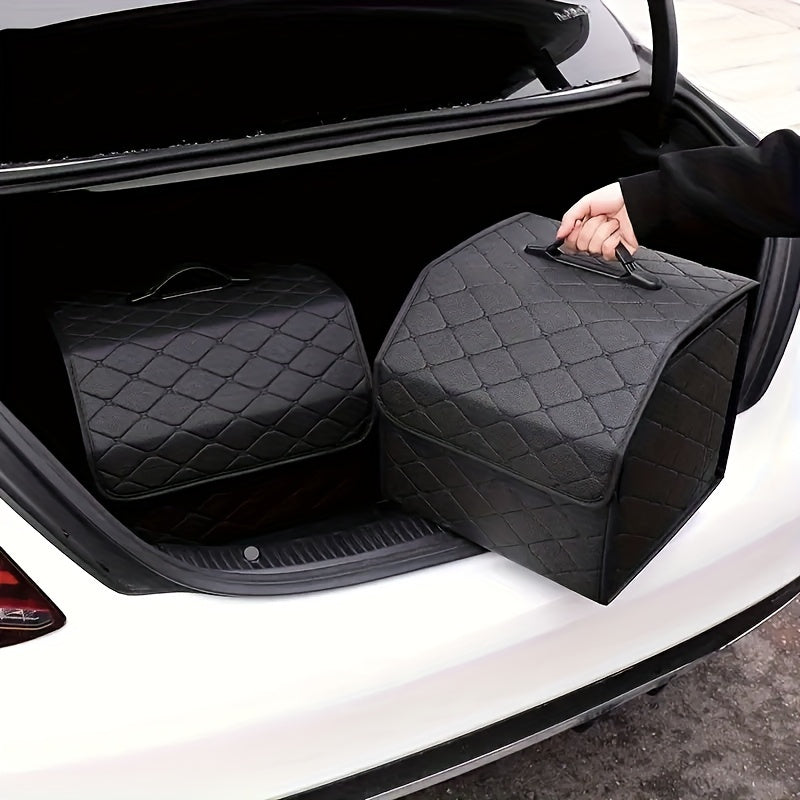 1pc Car Trunk Organizer Storage Box Collapsible Auto Cargo Storage Container Toys Food Storage Bag Car Stowing Automotive Accessories