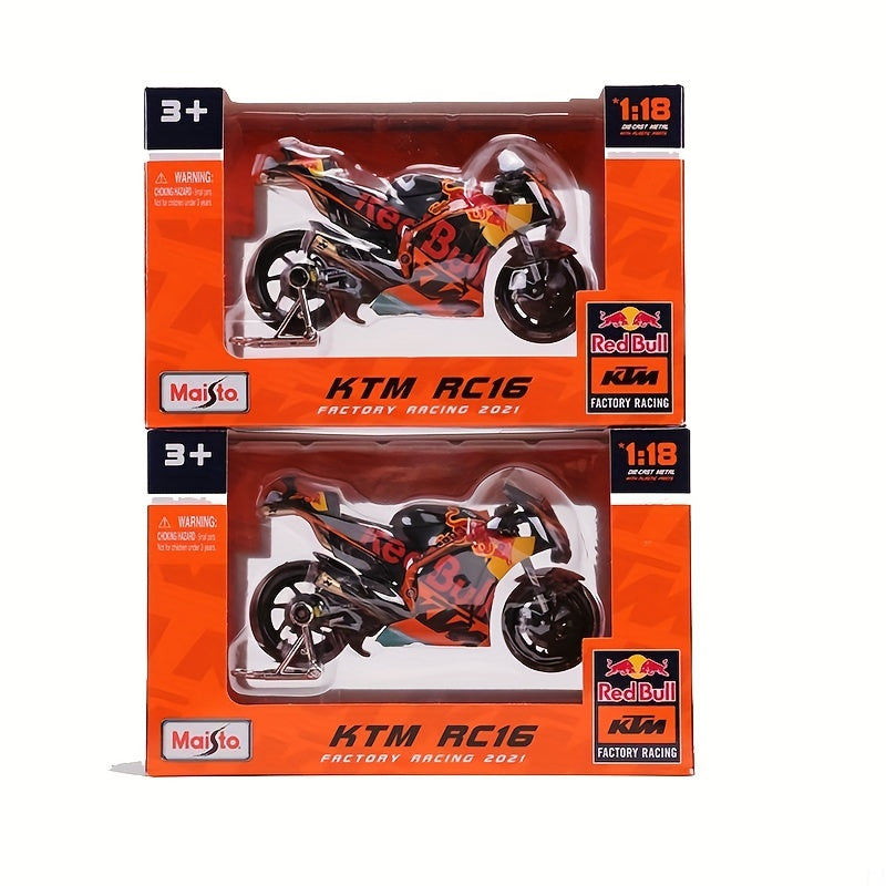 Maisto 1:18 2021 Red Bull KTM Factory Racing #88 #33 Die Cast Vehicles Collectible Motorcycle Model Toys Christmas Halloween Gift