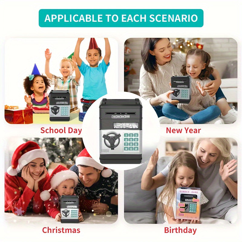 1pc Savings Pot, Toys for 3-12 Years Youngsters, Large Electronic Money Coin Bank for Girls And Boys with Password Protection, Savings Pot Cash Coin Bank ATM Bank, As Halloween, Christmas Gift