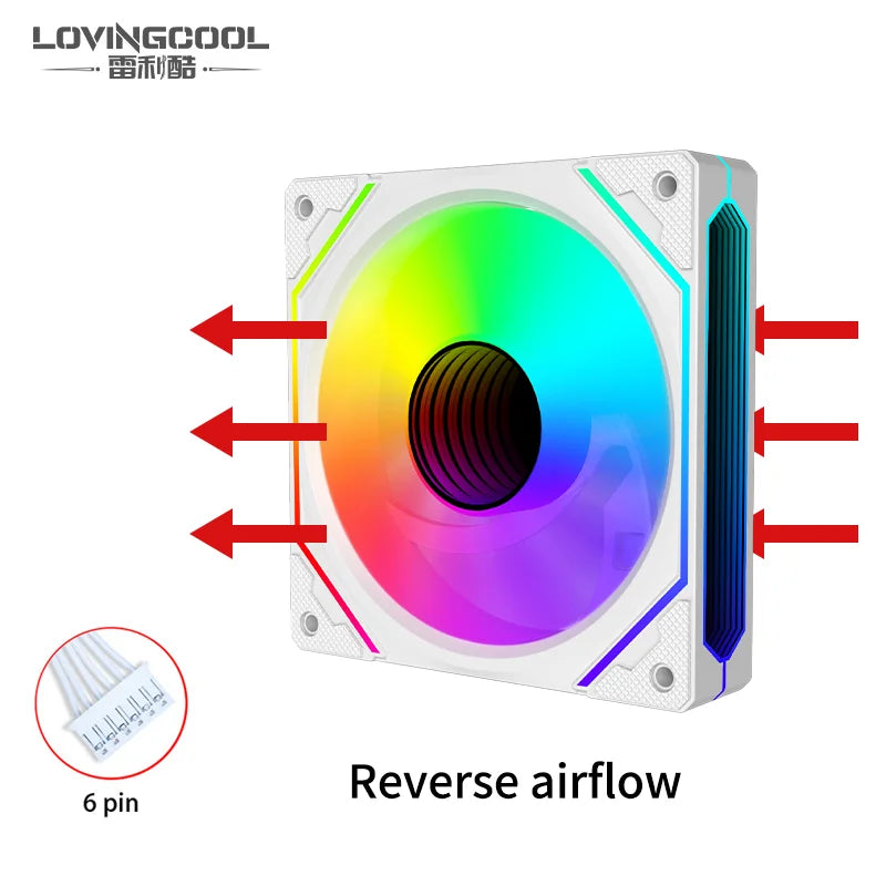 Lovingcool Factory OEM 120mm Rgb Fan Infinity Mirror 5V 3-PIN PWM 4PIN Control PC Gaming RGB Cooling Fans for Computer Desktop