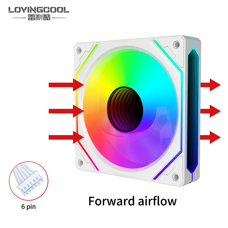 Lovingcool Factory OEM 120mm Rgb Fan Infinity Mirror 5V 3-PIN PWM 4PIN Control PC Gaming RGB Cooling Fans for Computer Desktop