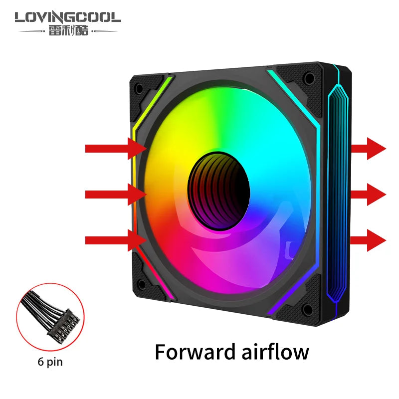 Lovingcool Factory OEM 120mm Rgb Fan Infinity Mirror 5V 3-PIN PWM 4PIN Control PC Gaming RGB Cooling Fans for Computer Desktop